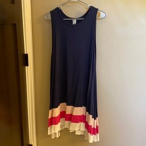 Sleeveless cotton dress with pockets